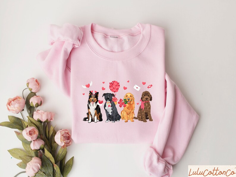 My Dog is My Valentine Sweatshirt, Pet Lover Valentines Gift, Dog Lover Valentine Sweater, Gift f... | Etsy (US)
