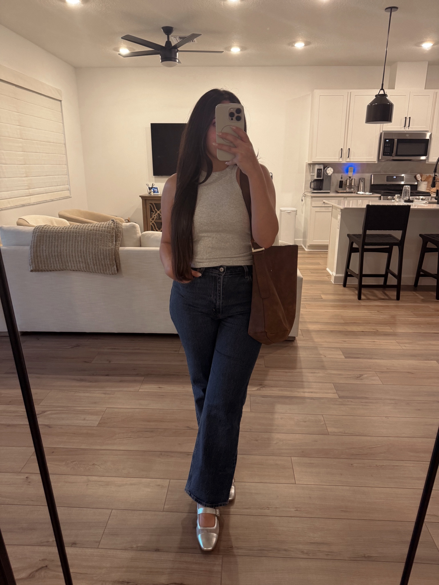 silver flats perfect for a pop of shine ✨ jeans in color dark

#LTKStyleTip #LTKShoeCrush #LTKBeauty