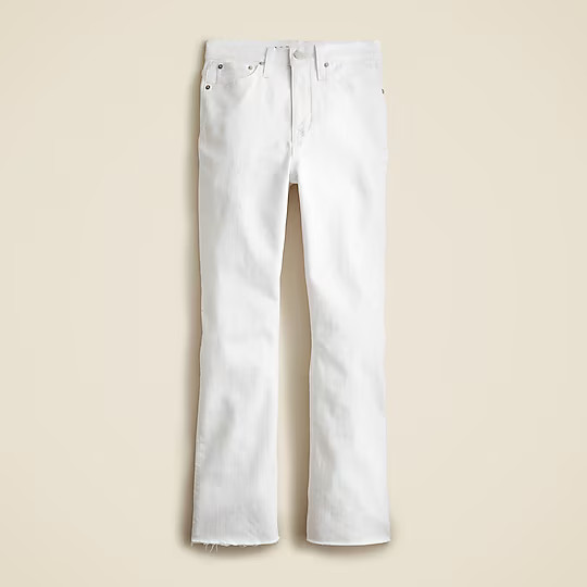 Tall 10" demi-boot crop jean in white | J. Crew US