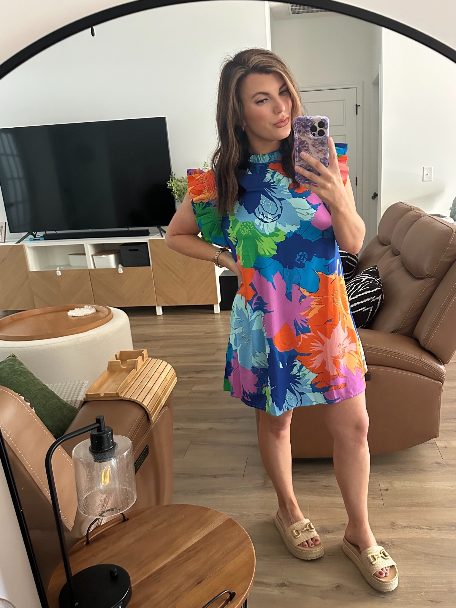 Bright, bold, and effortlessly fun 💙🌸 This colorful floral mini dress is the ultimate statement piece for summer. Featuring a loose, flowy fit with vibrant blue, pink, orange, and green tones, this dress is lightweight, breathable, and perfect for warm weather days.

Styled with neutral slip-on sandals, this look is ideal for brunch, vacation, beach days, casual outings, or even a quick throw-on outfit when you want to look put together with minimal effort. The relaxed silhouette makes it flattering and comfortable, while the bold floral print adds a trendy, eye-catching touch.

￼ colorful floral dress women, summer mini dress outfit, bright floral dress outfit, amazon summer dress women, vacation dress outfit, casual summer outfit women, brunch outfit dress, flowy mini dress women, tropical print dress outfit, beach vacation outfit women, easy throw on dress summer, lightweight summer dress women, colorful outfit aesthetic, trendy summer dresses amazon, casual cute dresses women

#LTKootd #LTKMidsize