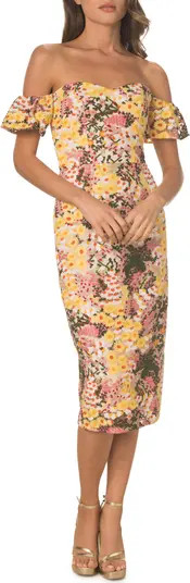 Tara Off the Shoulder Midi Dress | Nordstrom