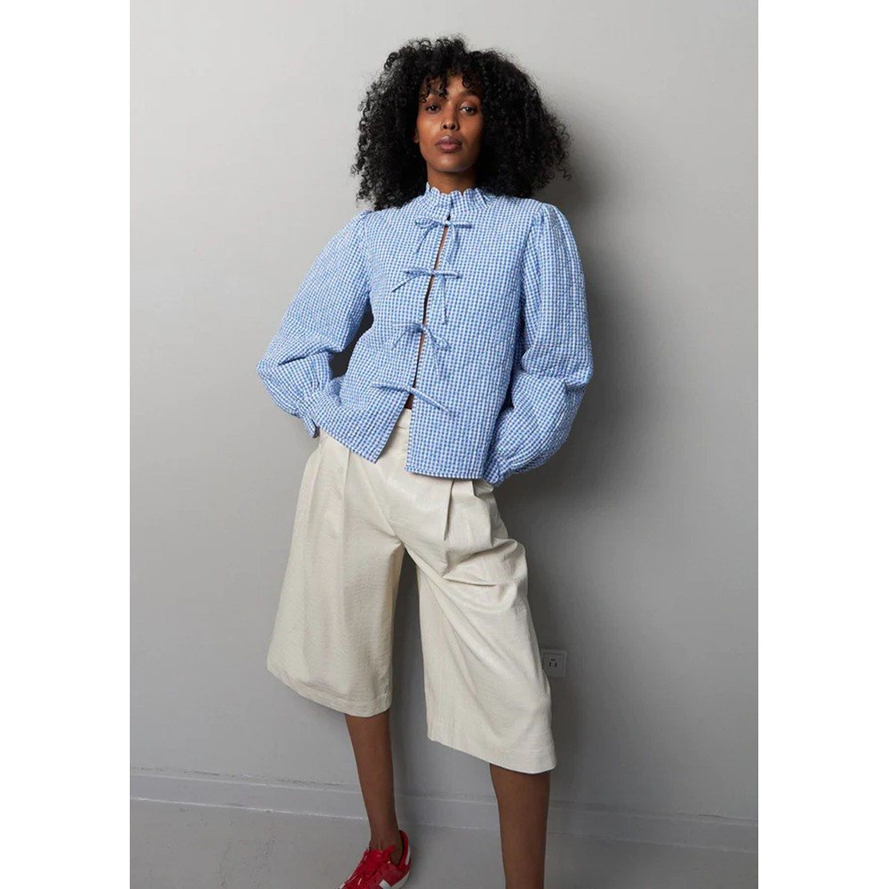 Mabel Gry Jacket - Blue & Cream | The Dressing Room Retail