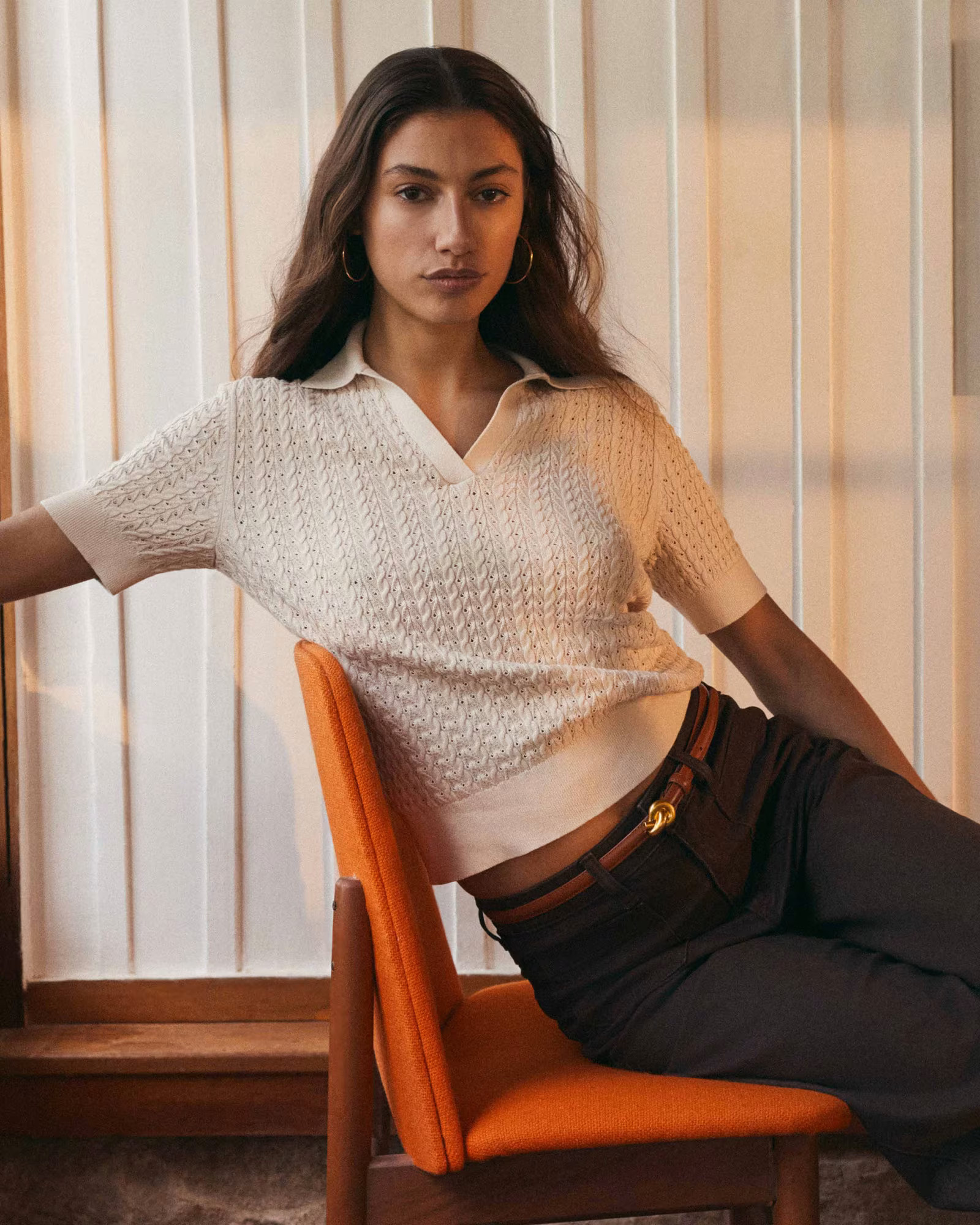 Elka Pointelle Polo Knit | Sportscraft (Australia)