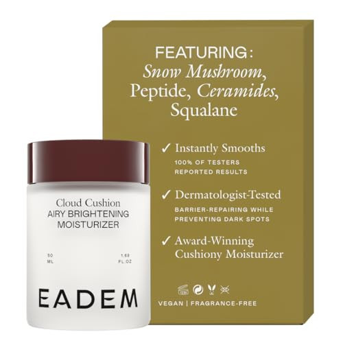 EADEM Cloud Cushion, Face Moisturizer Cream, Skin Care Ultra Repair Cream, Skin Barrier Repair, Hydrating Skincare Cleanser & Moisturizer with Peptides & Ceramides, Face Cleanser, 1.69 oz | Amazon (US)