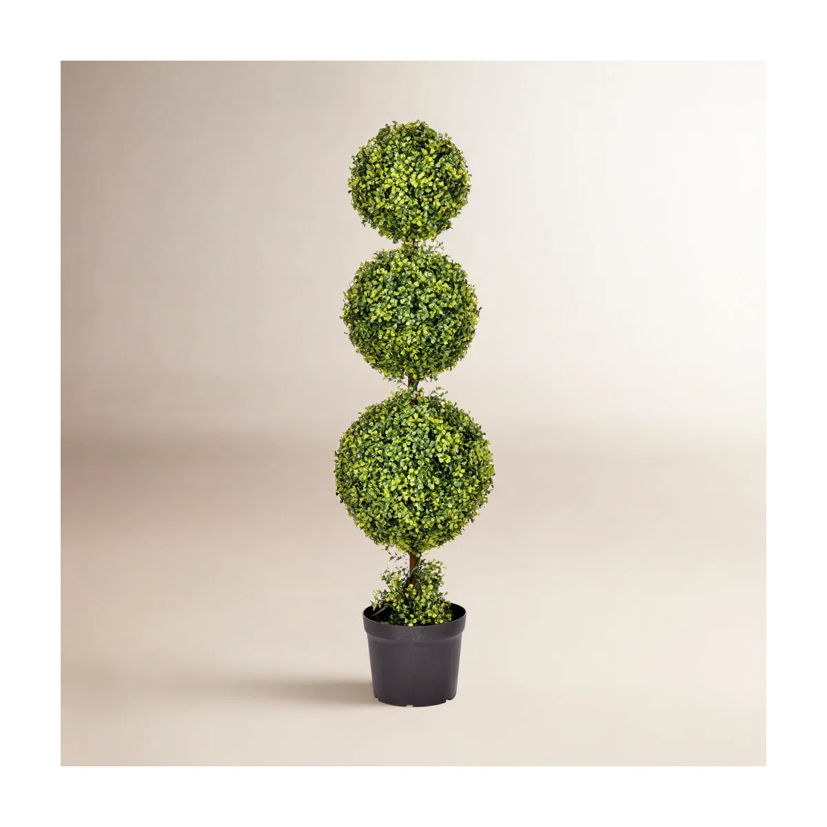 Artificial Triple Ball Green Boxwood Topiary. | Birch Lane