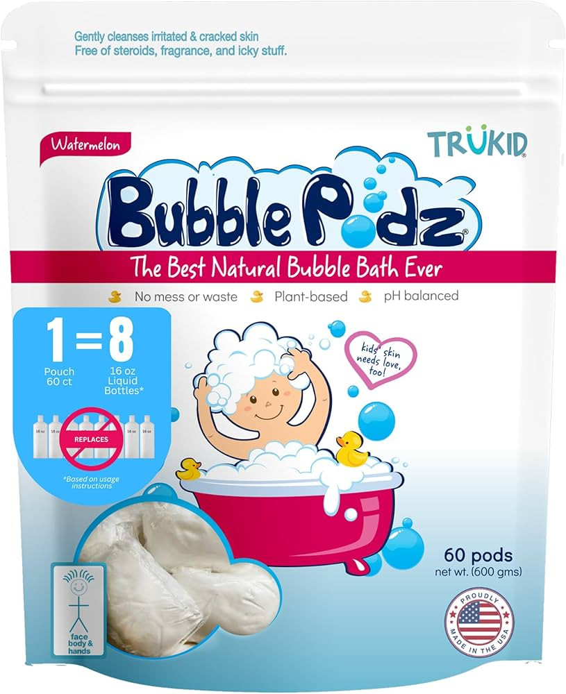 TruKid Bubble Podz Bubble Bath for Baby & Kids, Gentle Refreshing Bath Bomb for Sensitive Skin, p... | Amazon (US)