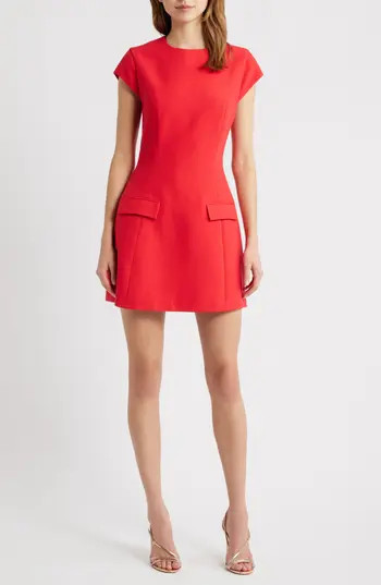 Lucy Paris Marie Cap Sleeve Minidress in Red at Nordstrom Rack, Size X-Large | Nordstrom Rack