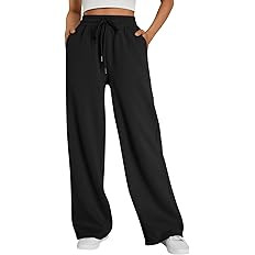 Trendy Queen Womens Wide Leg Fleece Lined Sweatpants Winter Baggy Lounge Travel Pants Fashion Out... | Amazon (US)