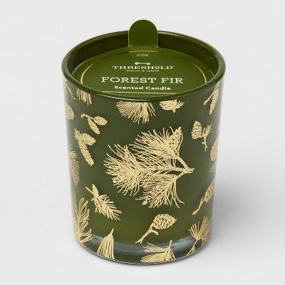 Mini Forest Fir Green Interior Color Spray Gold Decal Candle - Threshold™ | Target