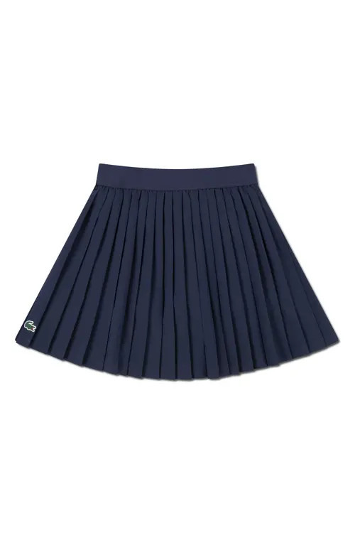 Lacoste Kids' Pleated Logo Sport Pleated Skirt in Marine at Nordstrom | Nordstrom