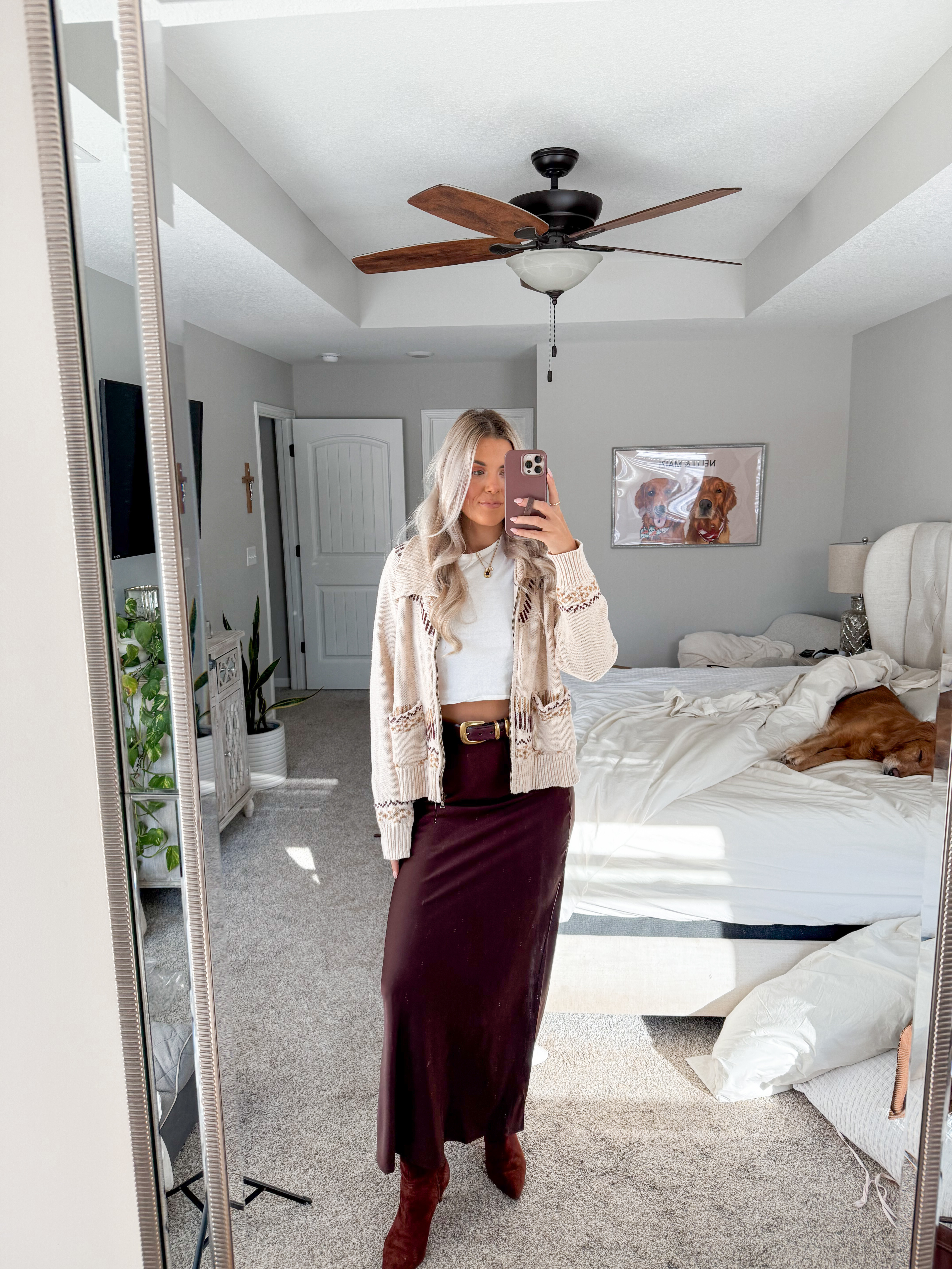 size small in skirt, size medium in horse sweater cardigan  

#LTKStyleTip #LTKFindsUnder50 #LTKSeasonal