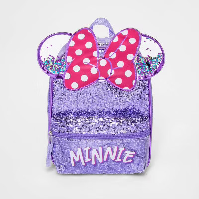 Kids' Minnie Mouse Glitter Backpack - Purple | Target