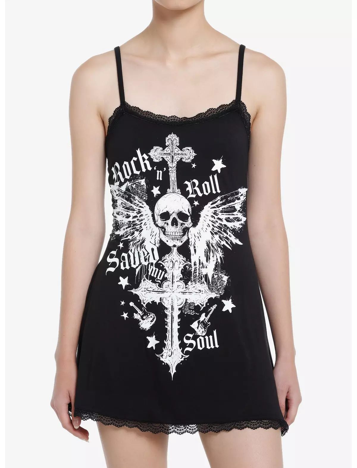 Social Collision Rock 'N' Roll Saved My Soul Cami Dress | Hot Topic