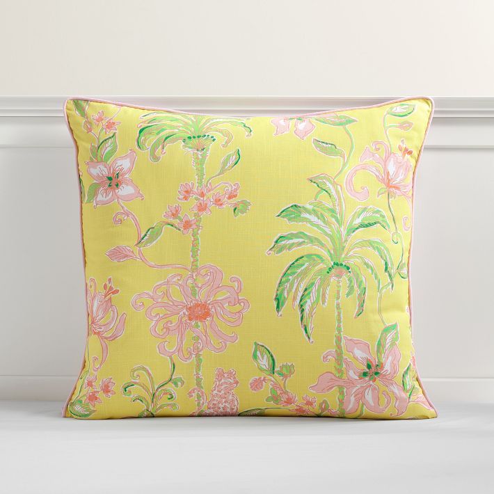 Lilly Pulitzer Tropical Oasis Reversible Euro Pillow Cover | Pottery Barn Teen
