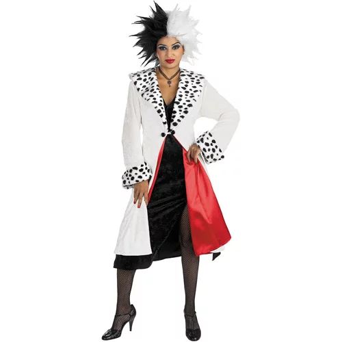 101 Dalmatians Prestige Curella De Vil Adult Halloween Costume - Walmart.com | Walmart (US)