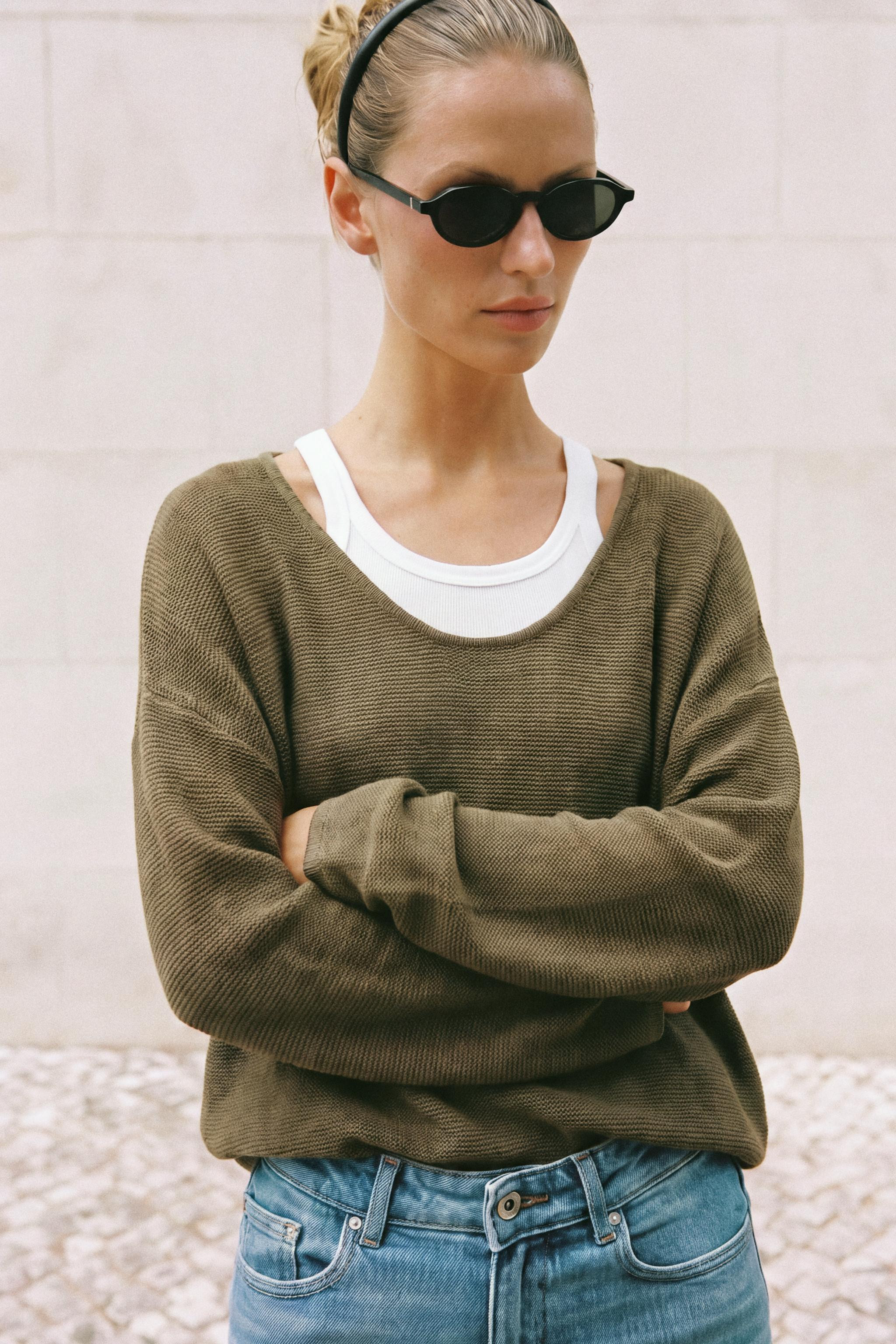 ROUND NECK KNIT SWEATER | Zara US