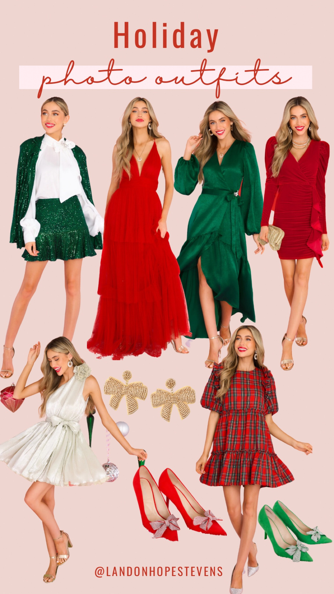 Christmas Family Photo outfit ideas 🎄 Loving all the reds, greens, golds, and silvers 😍 “THANKSLANDON30” saves you 30% off their holiday collection!

Family Christmas photos, Christmas photos, Christmas photo outfits, family Christmas outfits, sequins, red dress, green dress, red and green Christmas outfits, heels, bow heels, bow earrings, Christmas outfit Inso, date night style, date night fashion, holiday style, holiday outfits, maxi dress, tulle dress, festive style, holiday fashion, family Christmas photo fashion

#LTKstyletip #LTKHoliday #LTKSeasonal