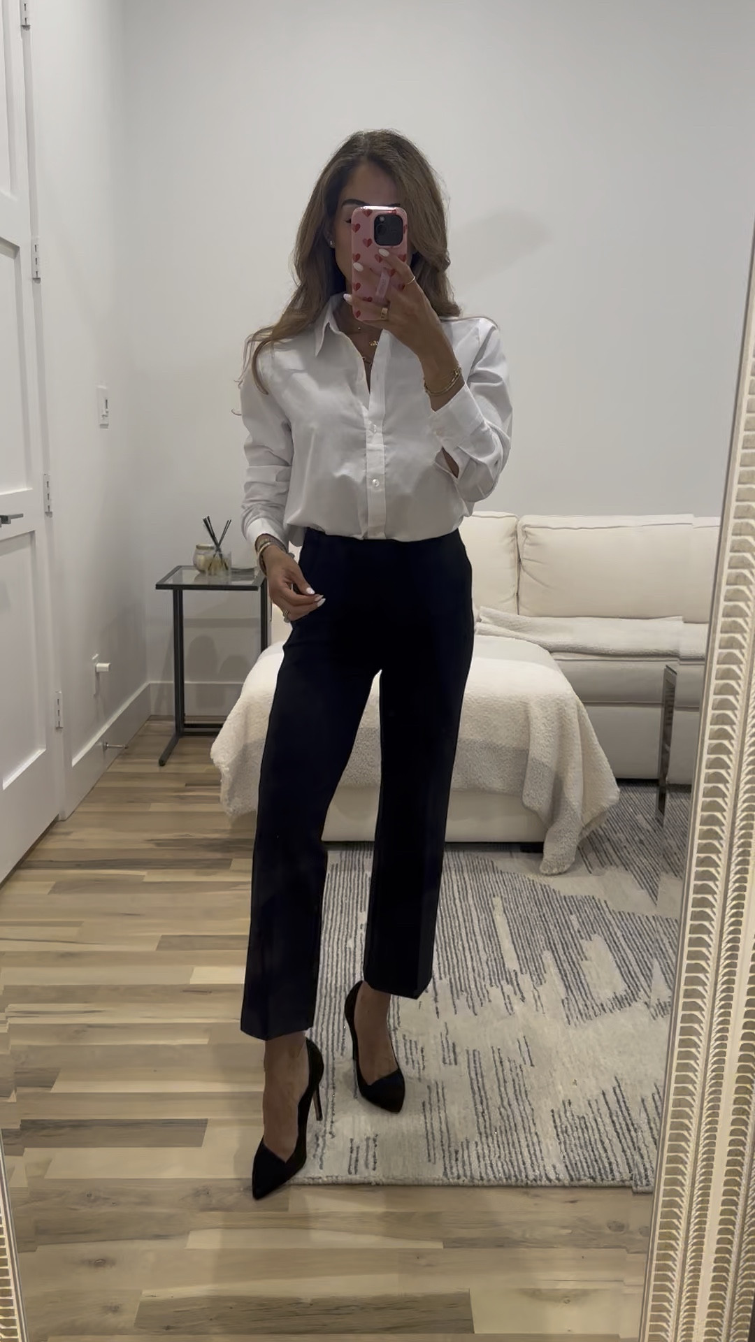 Work outfit cropped pants size xs petite white shirt xxs 

#LTKPetite #LTKFindsUnder50