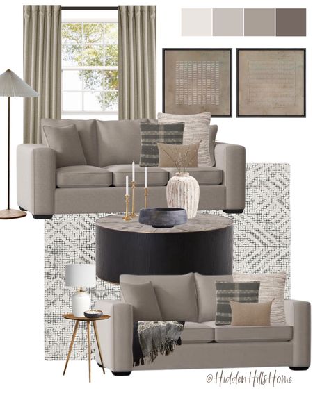 Living room mood board, cozy family room design, living room decor, modern transitional living room mood board #homedecor

#LTKsalealert #LTKfamily #LTKhome
