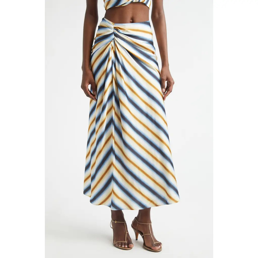 A.L.C. Diagonal Stripe Maxi Skirt in Tahoe Blue/Milk Chocolate at Nordstrom, Size 0 | Nordstrom