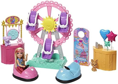 Barbie Club Chelsea Doll and Carnival Playset, 6-inch Blonde Wearing Fashion and Accessories, wit... | Amazon (US)