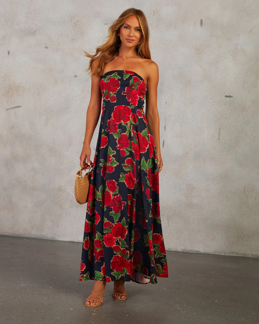 Getaway Garden Strapless Floral Print Maxi Dress | VICI