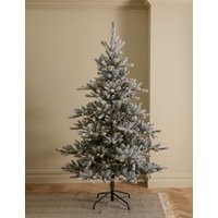 M&S 7ft Pre-lit Snowy Noble Christmas Tree White Mix | Marks & Spencer (UK)
