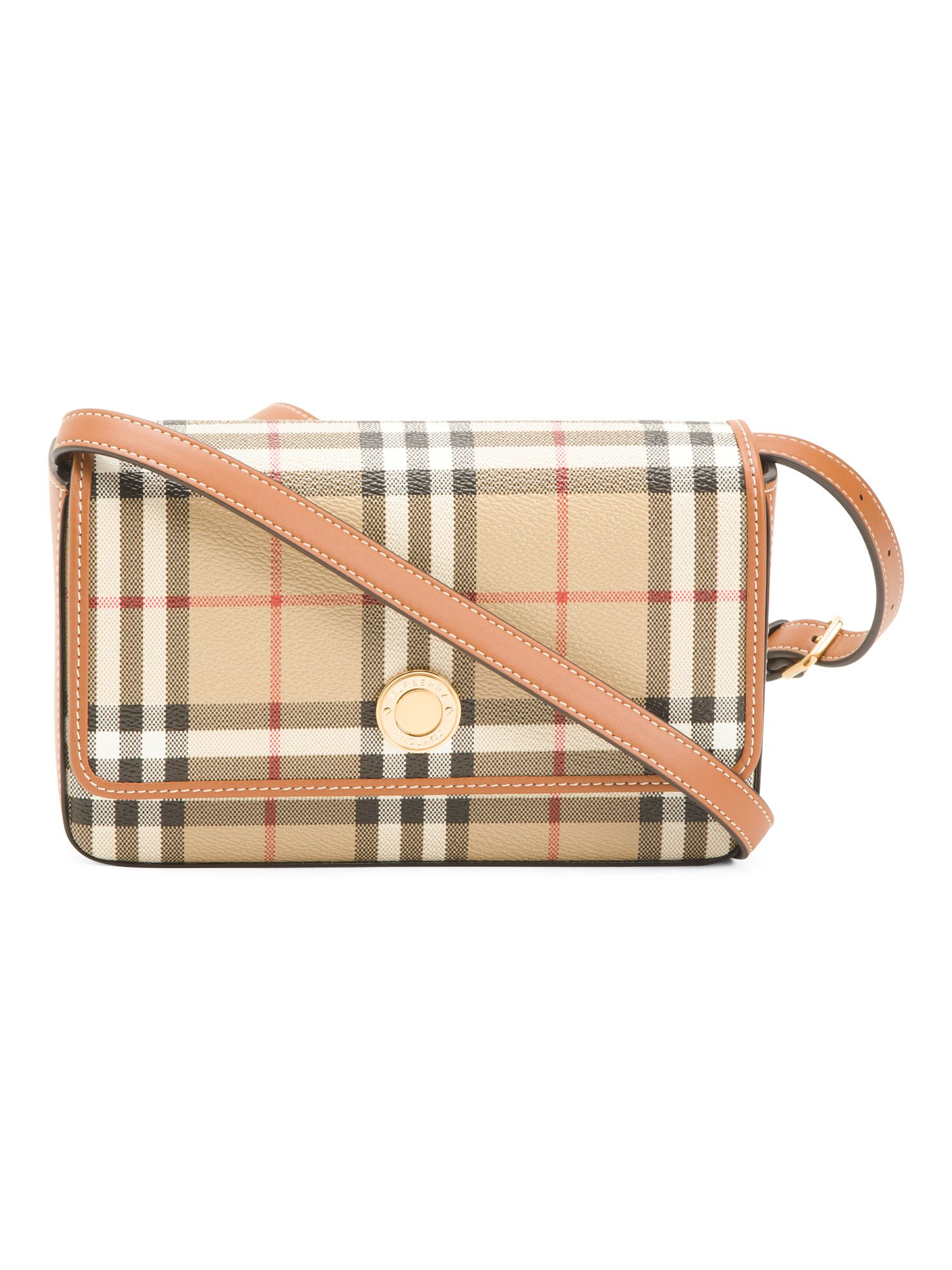 Hampshire Small Signature Check Shoulder Bag With Leather Trim | Marshalls