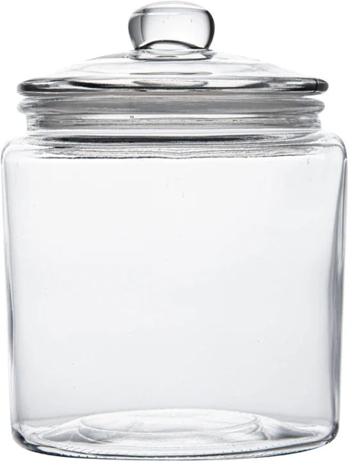 Restaurantware Glass Food Storage Containers - 1 Piece 0.23 Gallon Airtight Glass Jars - Apotheca... | Amazon (US)