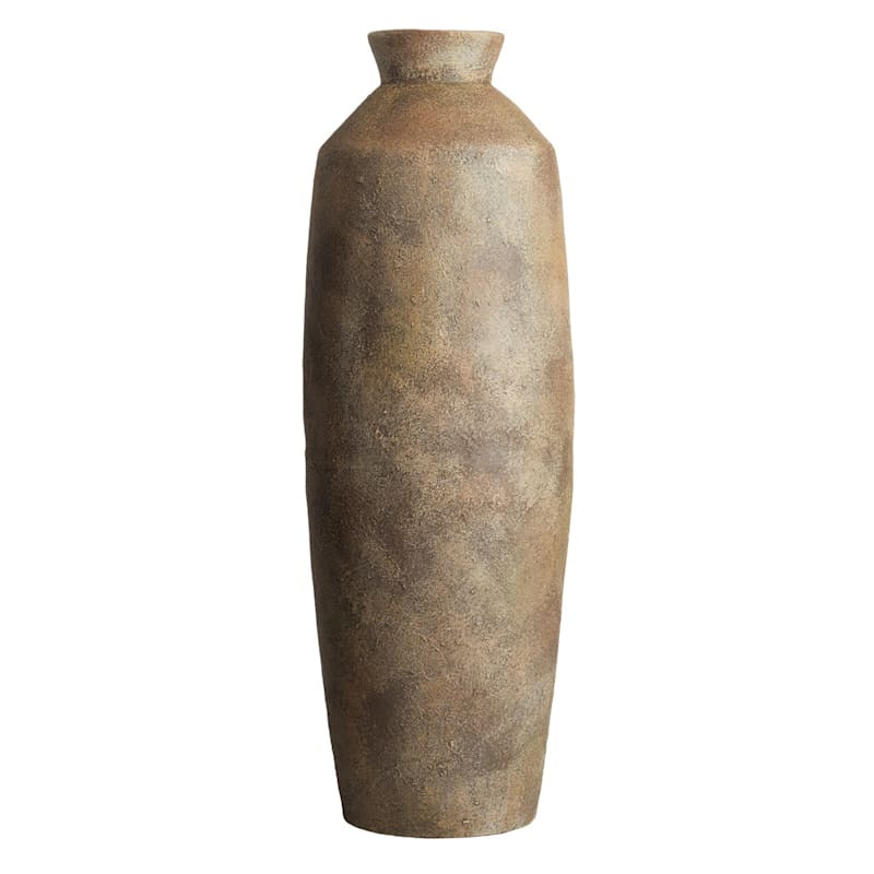 Brown Ceramic Oversized Vase, 30" | At Home