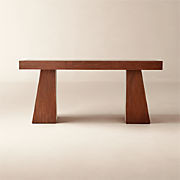 Ridge Modern Cerused Acacia Wood Desk with Drawer + Reviews | CB2 | CB2
