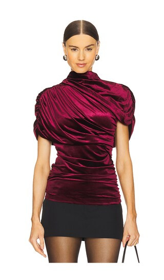 Evianna Top in Burgundy | Revolve Clothing (Global)