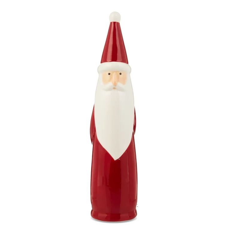 Holiday Time Christmas 9 inch and 11 inch, Set of 2, Ceramic Santa Tabletop Décor, Red | Walmart (US)