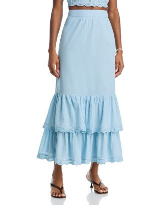 Eyelet Trim Midi Skirt - Exclusive | Bloomingdale's (US)