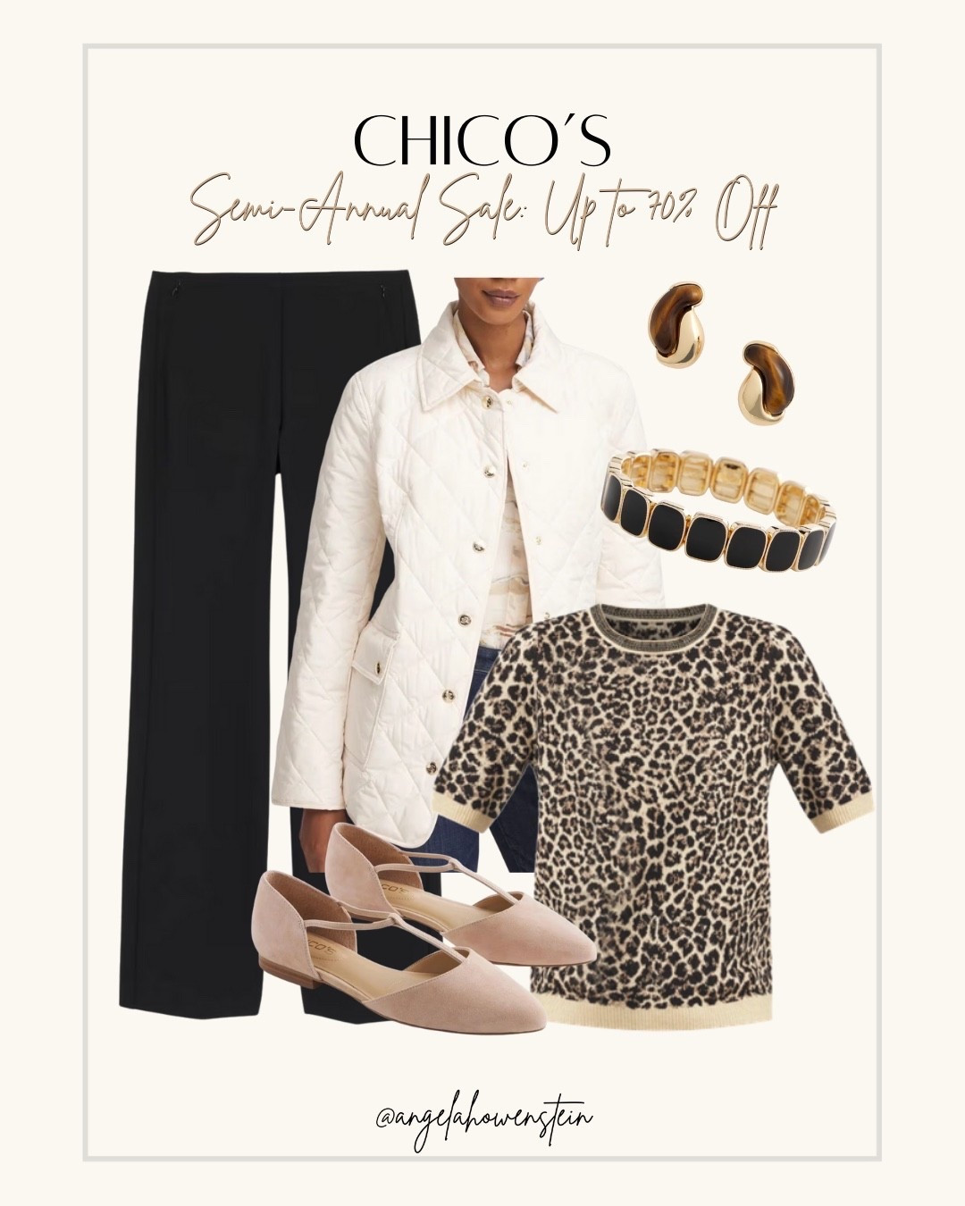Love a classic leopard moment with neutrals. So many good finds in the Chico’s Semi-Annual Sale, up to 70% off.

#Chicos #ChicosSale #SemiAnnualSale #LeopardPrint #ClassicStyle #EverydayOutfit #NeutralStyle #TimelessStyle #SaleFinds



#LTKSaleAlert #LTKootd #LTKOver40