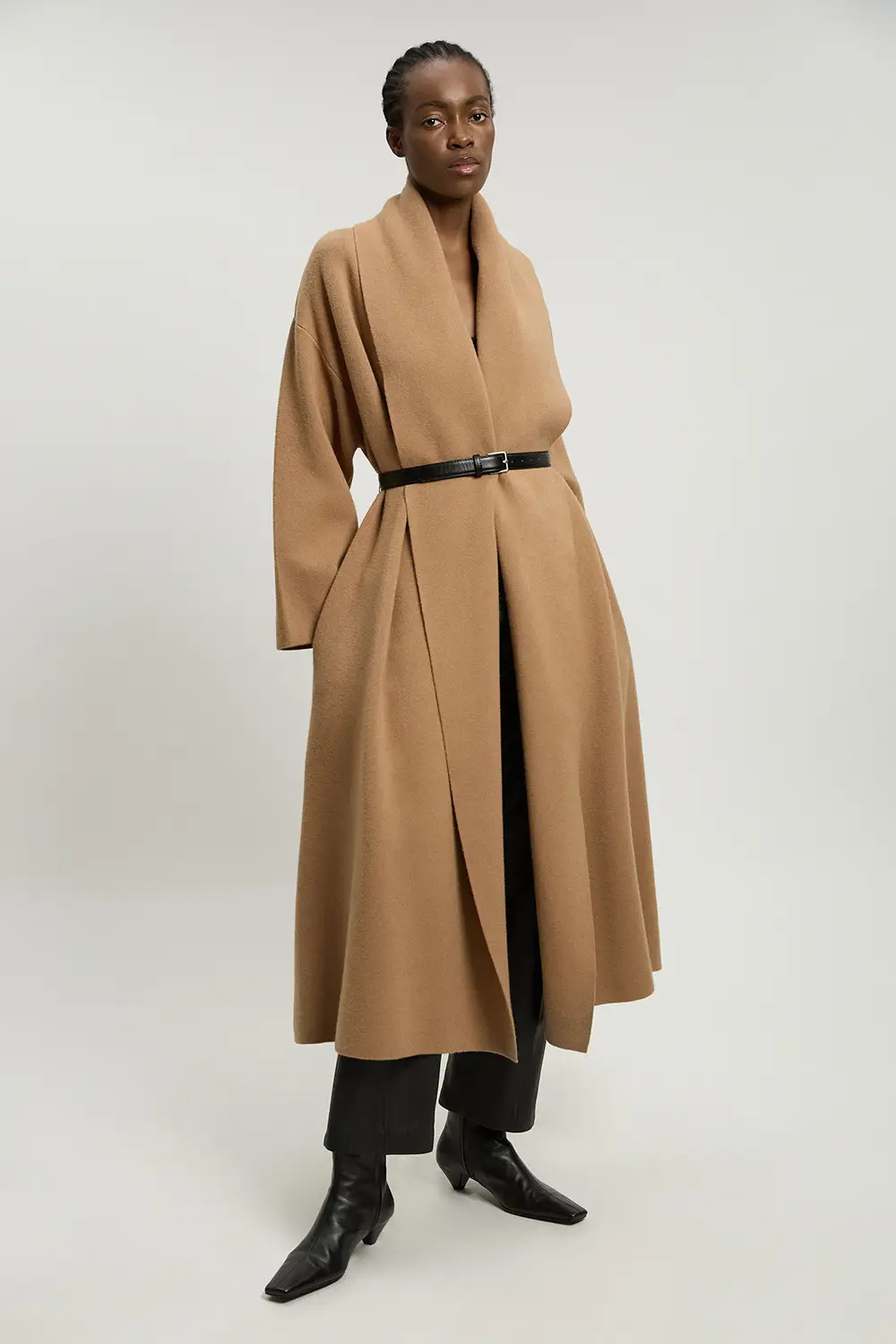 Knit Oversized Belted Midi Coatigan | Karen Millen