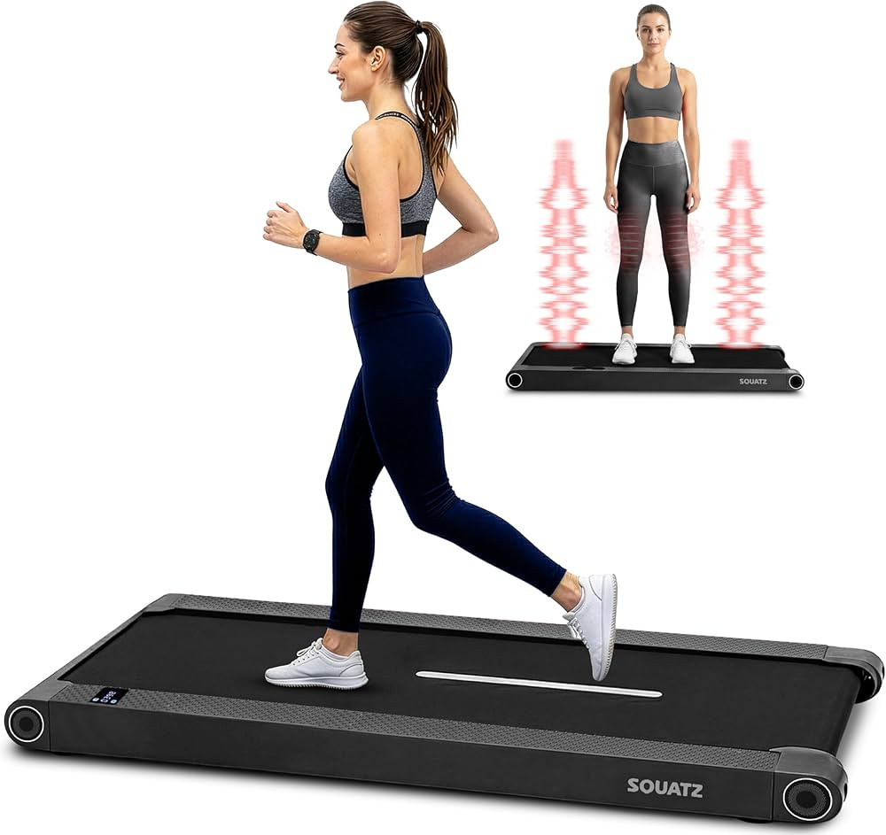Squatz 2-in-1 Walking Pad Treadmill with Vibration Plates, Compact Under Desk Walking Pad with Re... | Amazon (US)