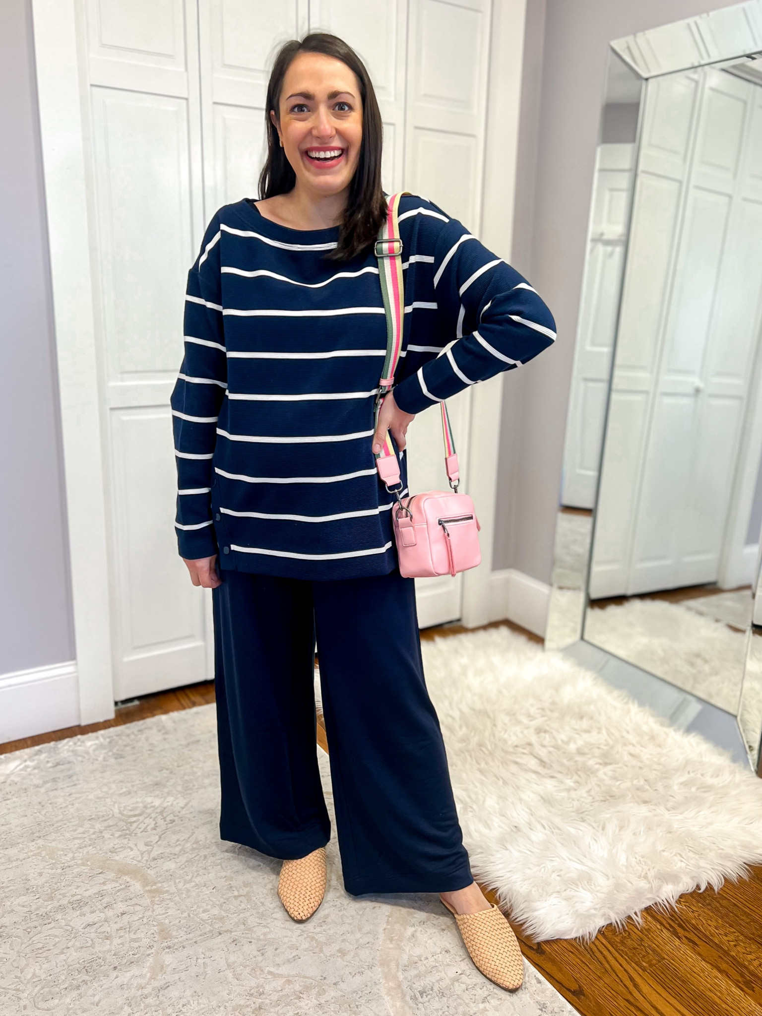 Loft 40% off top sale
Sweatshirt: medium
Pants: medium
Mules: sized up half

#LTKstyletip #LTKsalealert #LTKSale