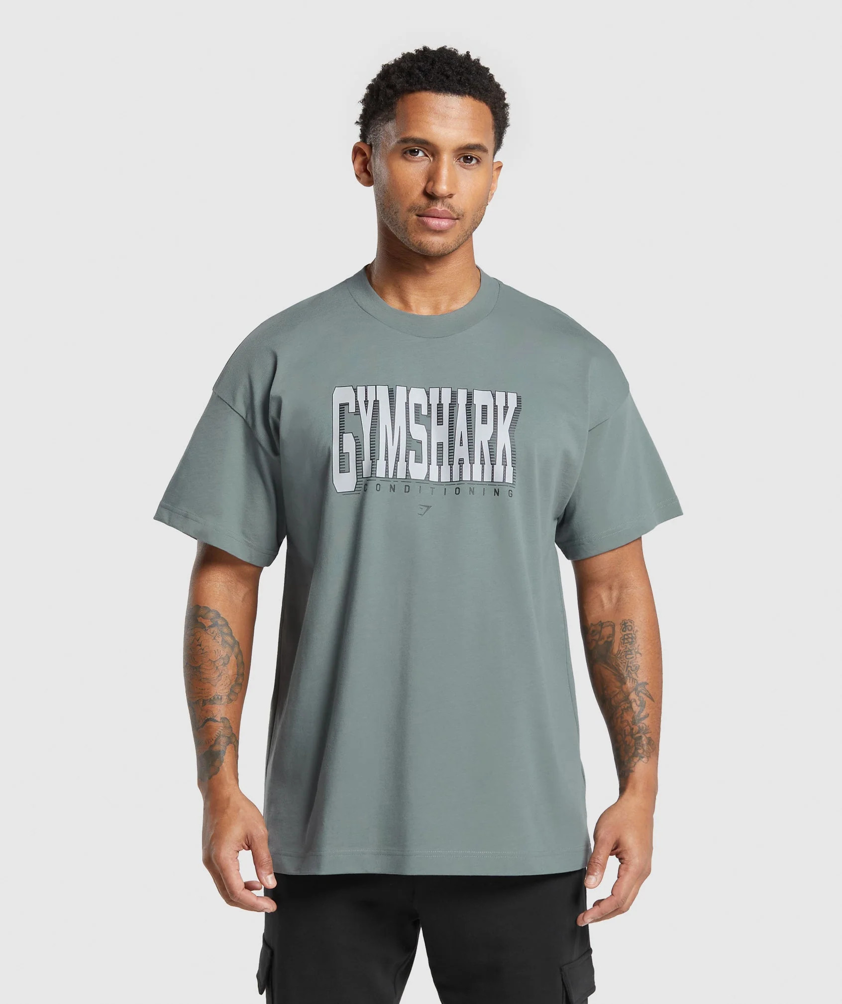 Gymshark Conditioning Graphic T-Shirt - Cargo Teal | Gymshark CA