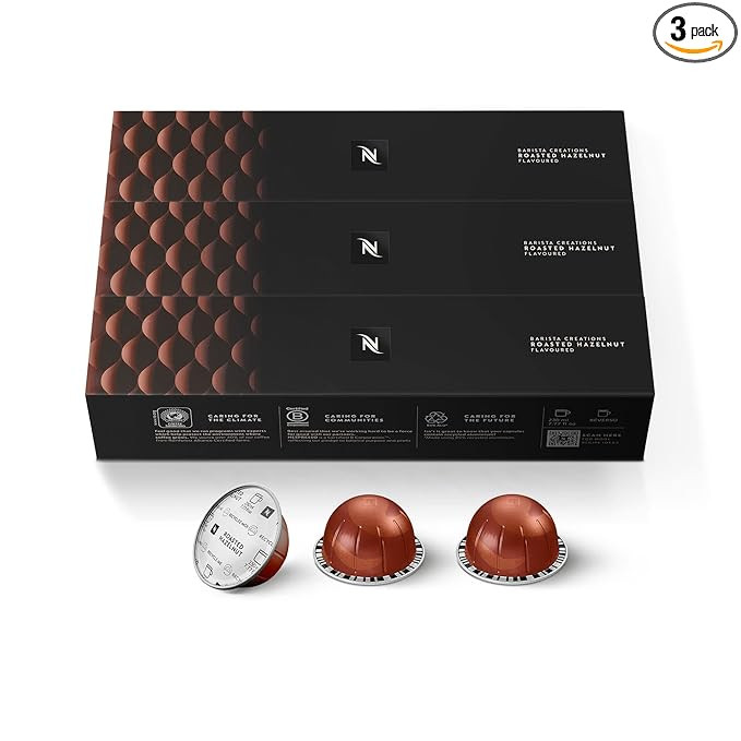 Nespresso Capsules Vertuo, Roasted Hazelnut, Medium Roast Coffee, 30 Count Coffee Pods, Brews 7.8... | Amazon (US)