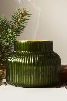 Capri Blue Woody Fir & Firewood Glass Candle | Anthropologie (US)