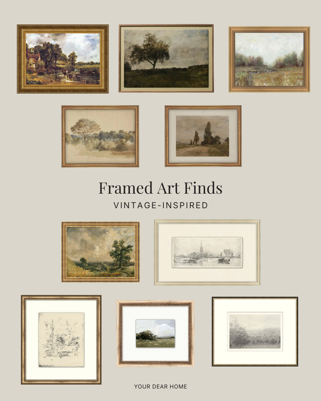 Vintage-inspired framed art that adds depth, softness, and a collected-over-time feel without overwhelming your walls 

 #LTKHome