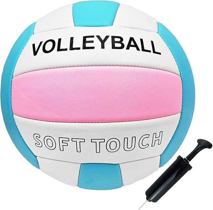 ABAJI Volleyball Official Size Soft Surface Training Practice Indoor Outdoor Gift for Kids Come w... | Amazon (US)