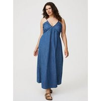 Denim Maxi Dress in Lightblue-Denim | Torrid (US & Canada)