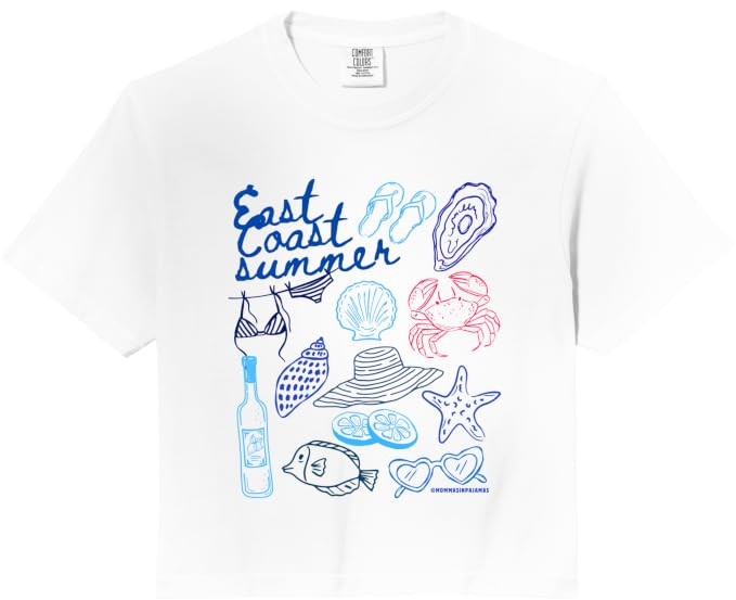 East Coast Summer Comfort Colors Crop Top | Amazon (US)