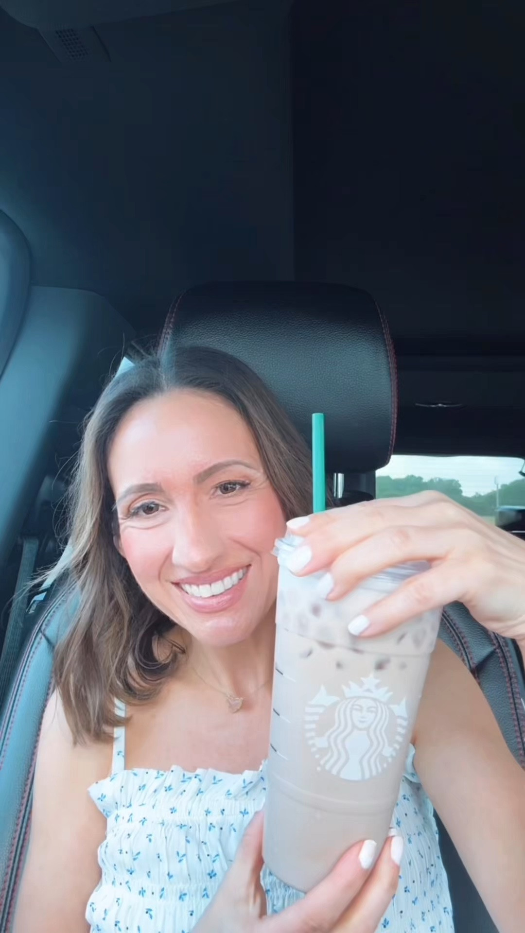 Iced coffee + my favorite adjustable strap tank top and jeans. 
This tank top is a favorite with the adjustable straps. 
Levi’s run true to size. Love the fit. 
Kendra Scott heart ♥️ necklace. 
Love this. It’s a favorite of mine. 
Mother’s Day Gift Idea

#LTKPetite #LTKOver40 #LTKmorningroutine