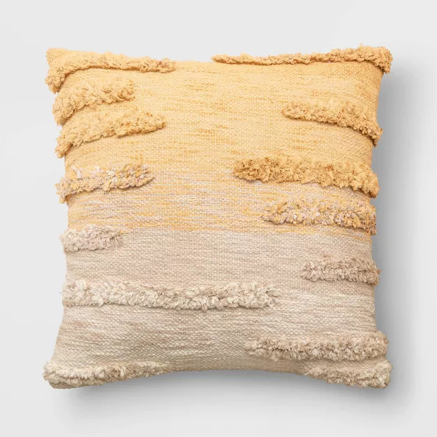 Tufted Ombre Striped Square Throw Pillow - Threshold™ | Target