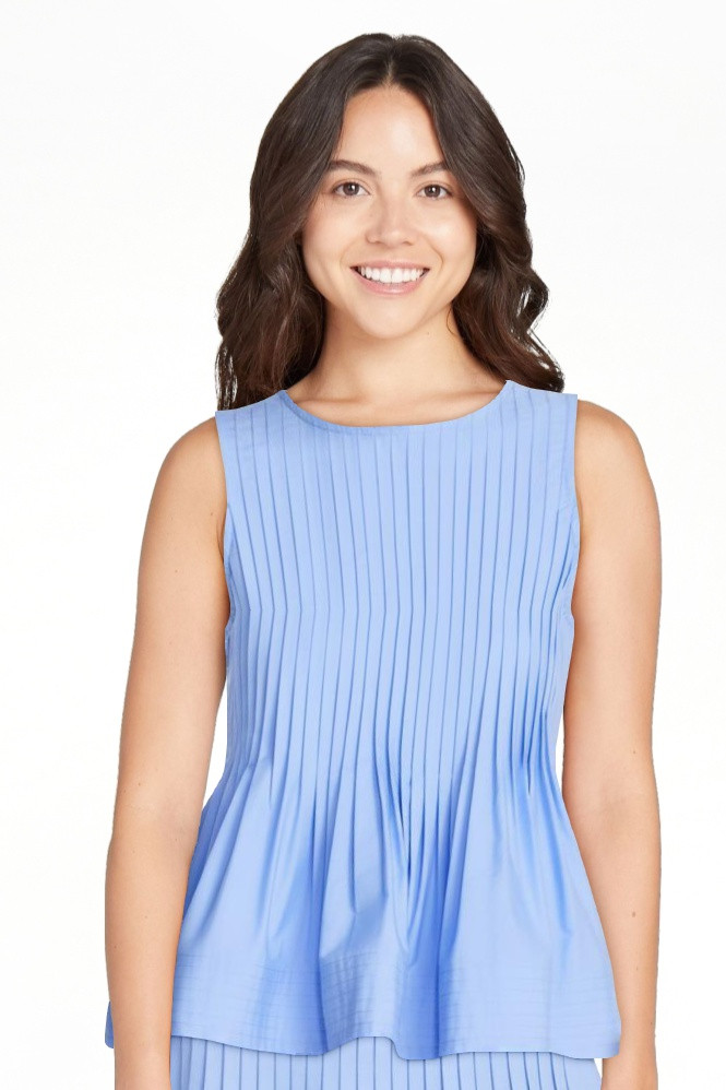 Free Assembly Women's Sleeveless Pintuck Peplum Top, Sizes XS-XXL | Walmart (US)