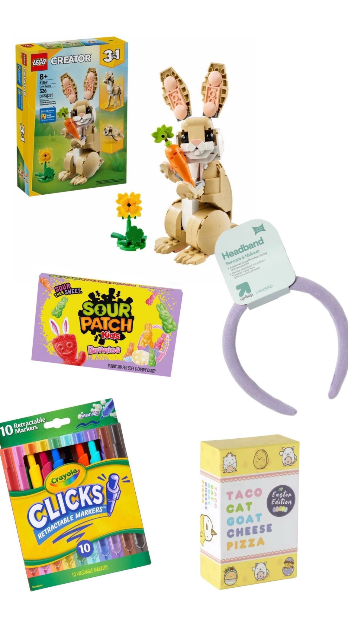 Easter basket filler ideas for older girls & tweens. 
- Legos
- hair accessories 
- art supplies (markers, glitter pens)
- card games & board games
- candy