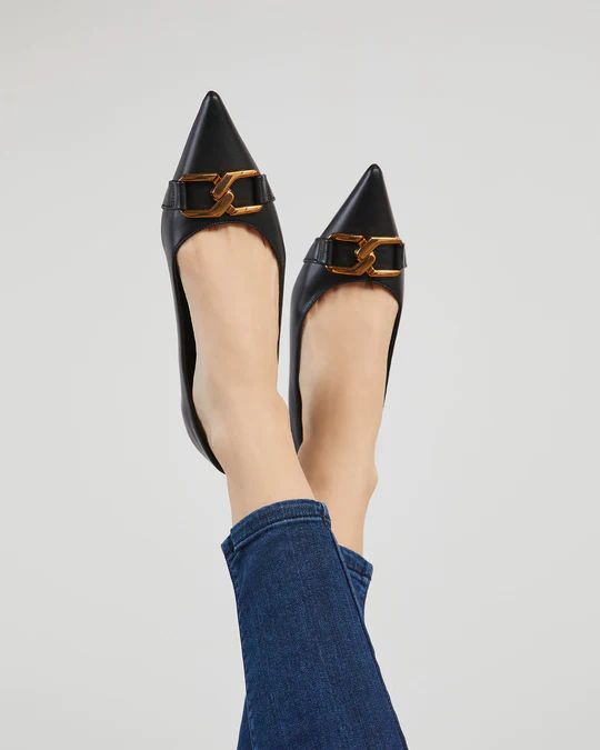 Alora Chain Pointed Flats | VICI Collection